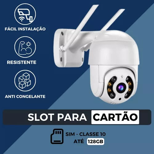 Câmera 5GWifi Full DH 1080p à Prova D'água Com Sensor de Movimento + Brinde Cartão de Memória 64gb